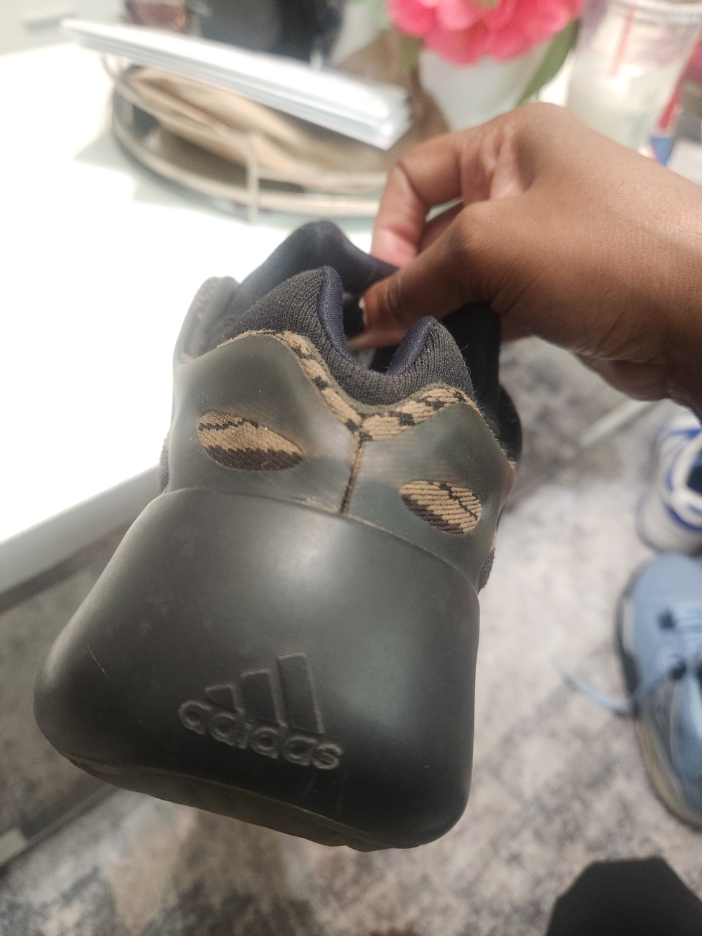 adidas Men's Black and Tan Athletic Shoe